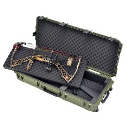 SKB ISERIES DOUBLE BOW/RIFLE CASE GREEN 42 IN.