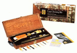 Hoppes Deluxe Gun Cleaning Kit W/Wood Storage Case