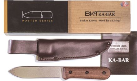 Ka-Bar Becker Kephart Knife 5.12" Bld Wlnt Hndle Lthr Shth